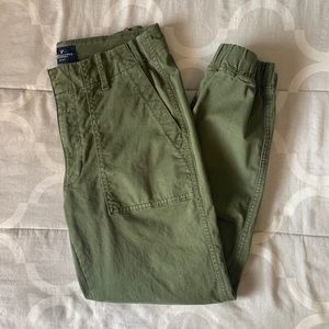 Army Green Utility Jogger Pants